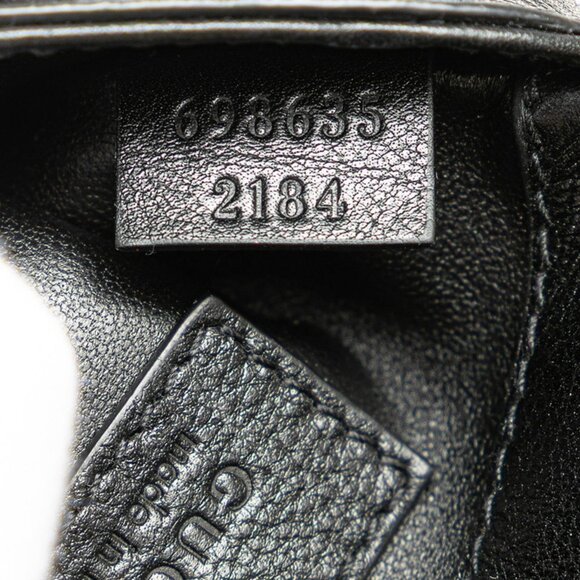 GUCCI Black Leather Shoulder Bag - Picture 9 of 10